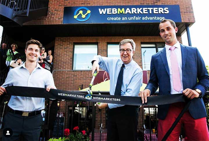 WebMarketers-Eröffnung mit Bürgermeister